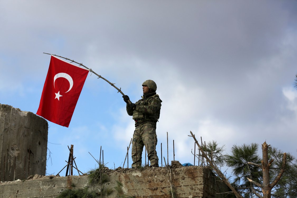 Turkish and Free Syrian Army soldiers took control of Afrin