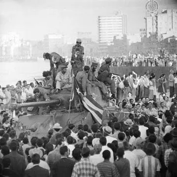 A Parade honoring Cuban revolutionary leader Fidel Castro, who inspired Chavez. AP Images