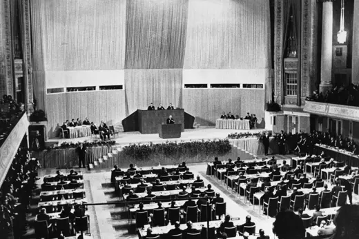 Photo of the opening session of the International Atomic Energy Agency’s General Conference in Vienna.