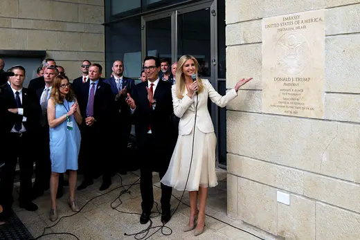 Ivanka Trump and Steven Mnuchin attend the dedication ceremony for the U.S. Embassy in Jerusalem.