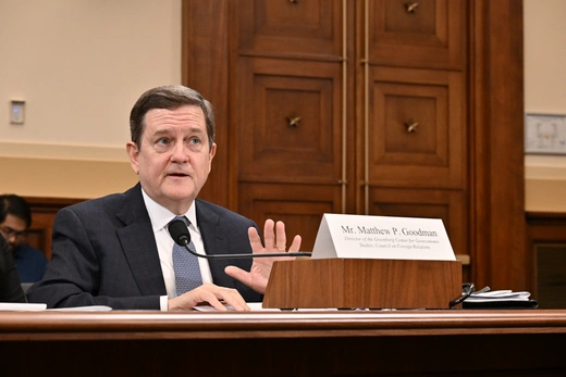 Matthew P. Goodman testifies. 